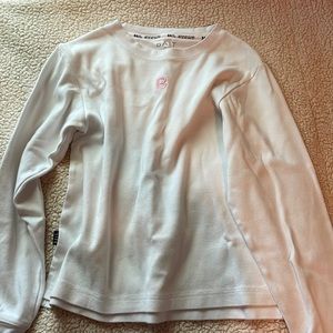 Thick white long sleeve shirt